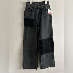 NWT Urban Outfitters BDG Extremely Baggy Patchwork Black Jeans